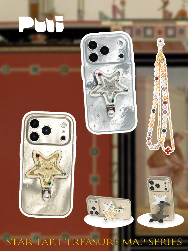 Puui Star Tart Treasure Map Series Phone Case and Magnetic Grip iPhone 17/18 Pro Max