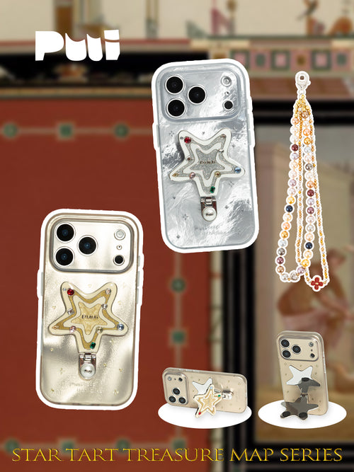 Puui Star Tart Treasure Map Series Phone Case and Magnetic Grip iPhone 17/18 Pro Max