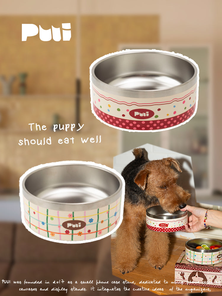 Puui. Eat Well, Pup! Pet Bowl