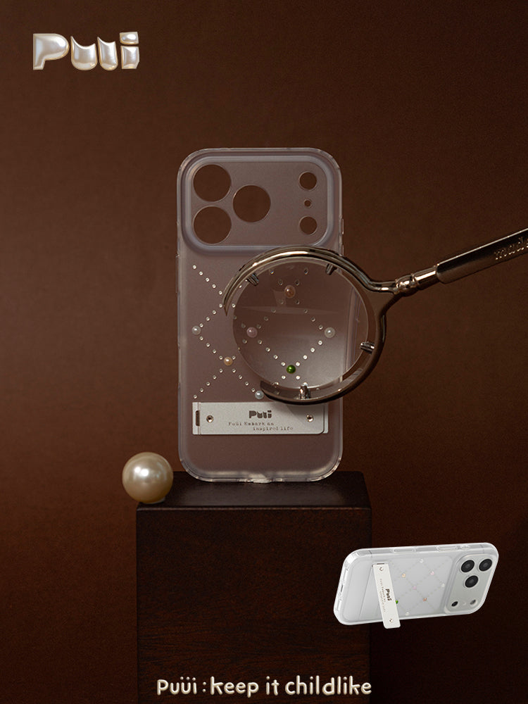 PUUI Pure Pearl Series Phone Case and Magnetic Grip iPhone 17/18 Pro Max