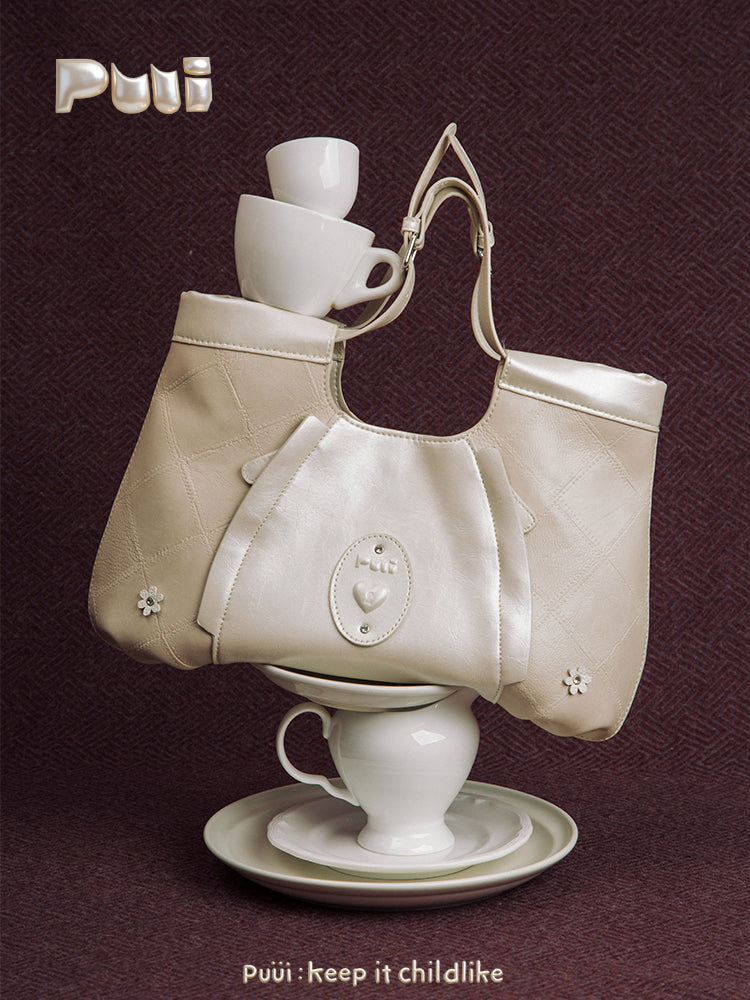 Puui. Lune Blanche & Perles Series Crossbody Bag