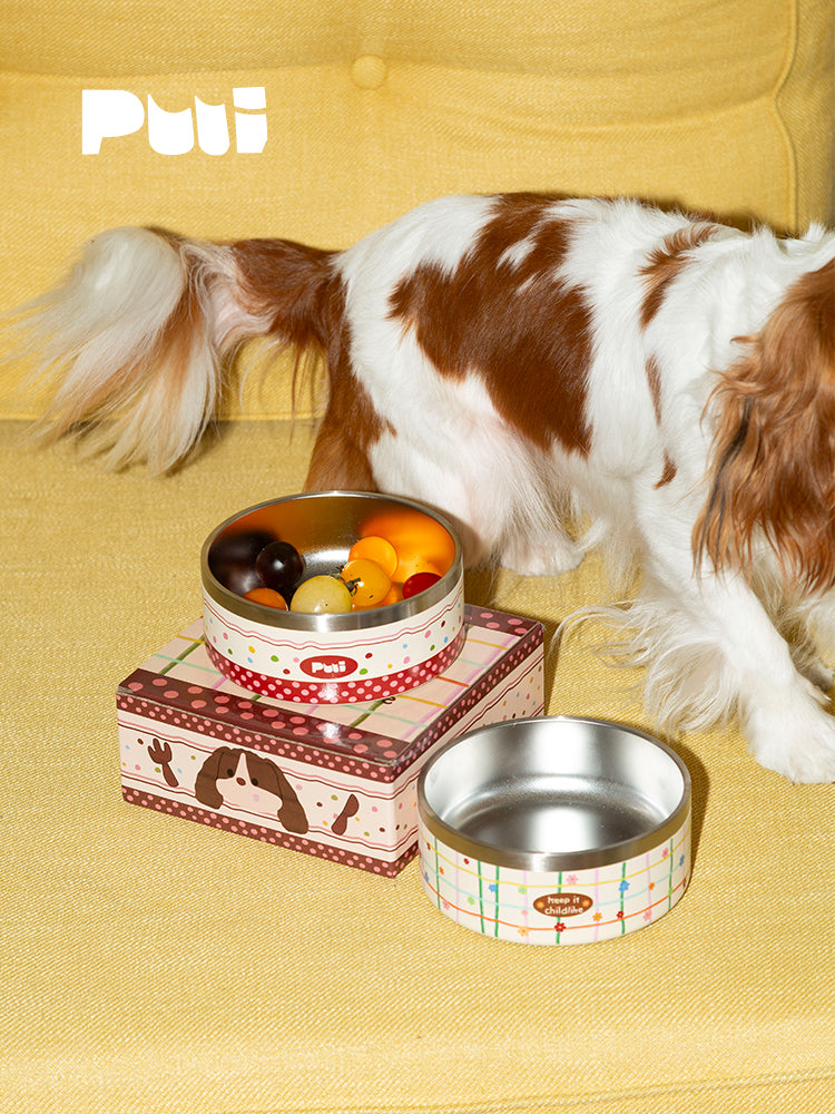 Puui. Eat Well, Pup! Pet Bowl