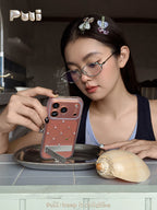 PUUI Pure Pearl Series Phone Case and Magnetic Grip iPhone 17/18 Pro Max