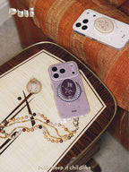 Puui. Ceramic Bottle Notes Series Full-Cover Magnetic Phone Case and Magnetic Grip iPhone 17/18 Pro Max