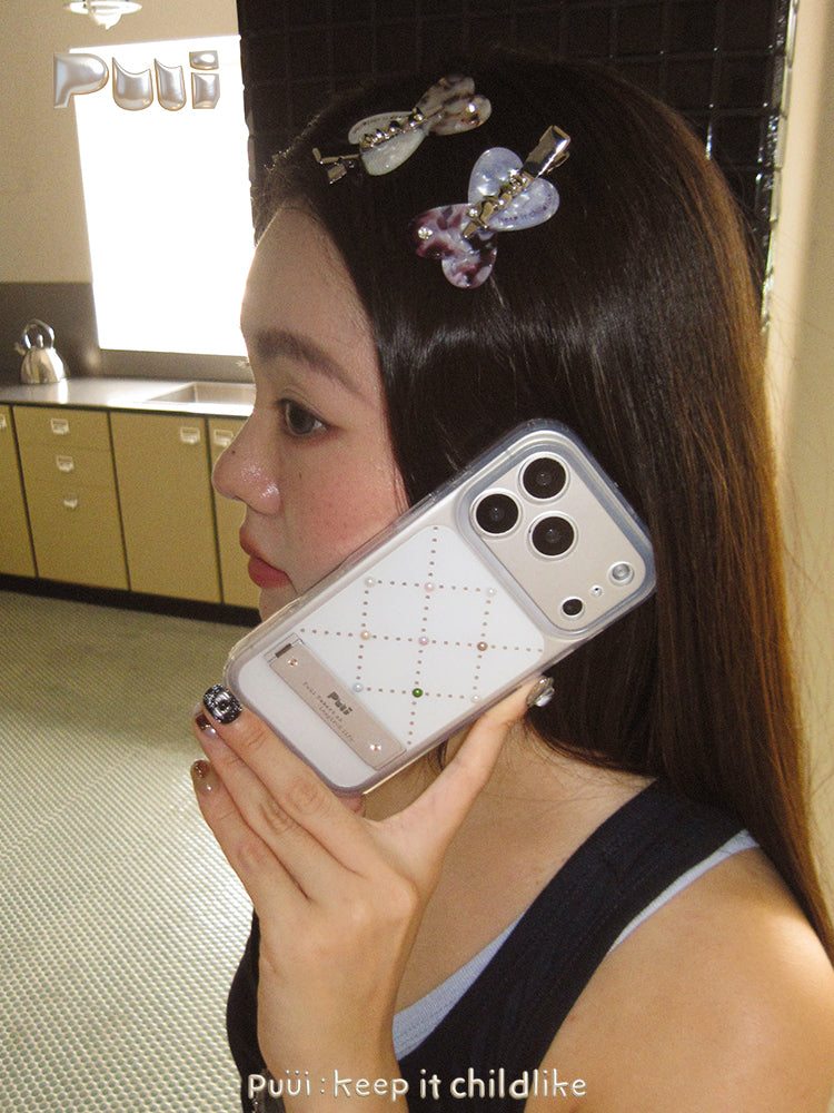 PUUI Pure Pearl Series Phone Case and Magnetic Grip iPhone 17/18 Pro Max