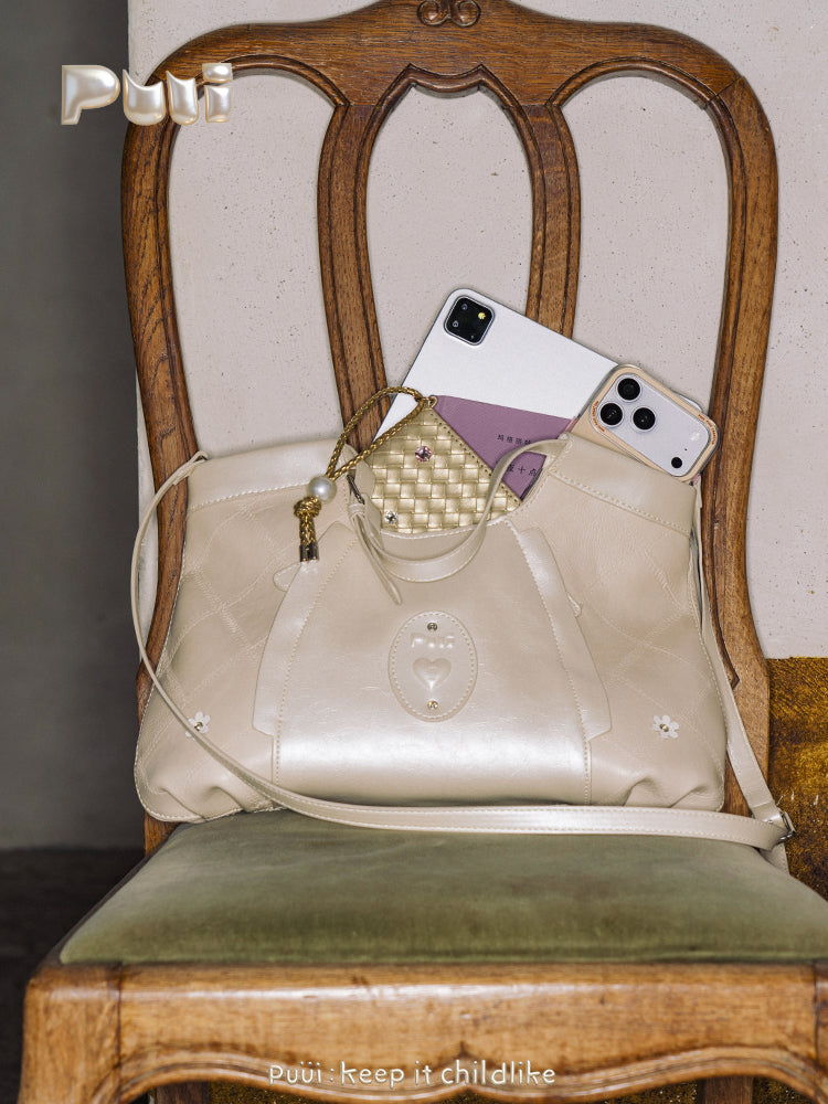 Puui. Lune Blanche & Perles Series Crossbody Bag