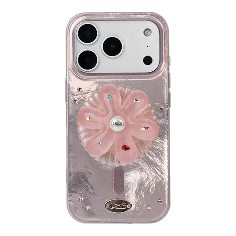 Puui. Misty Starlight Full-Cover Magnetic Phone Case and Magnetic Grip iPhone 17/18 Pro Max