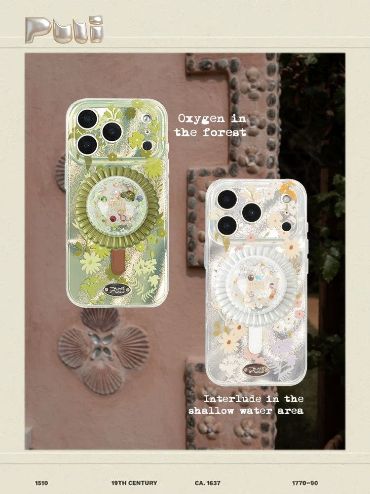 Puui. Soda Garden Full-Cover Magnetic Phone Case and Magnetic Grip iPhone 17/18 Pro Max