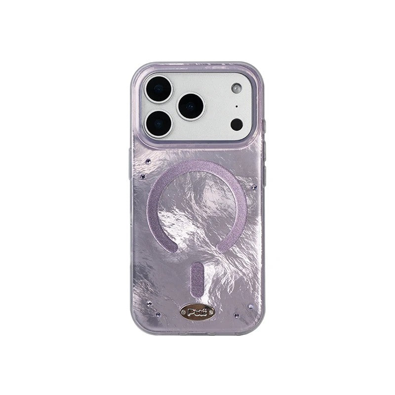 Puui. Misty Starlight Full-Cover Magnetic Phone Case and Magnetic Grip iPhone 17/18 Pro Max