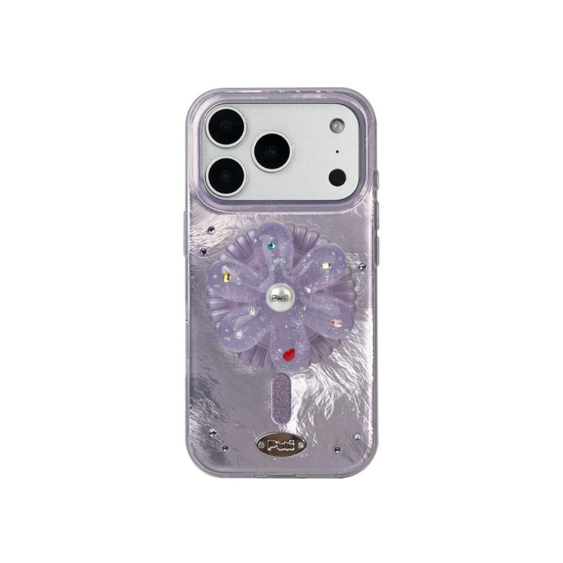 Puui. Misty Starlight Full-Cover Magnetic Phone Case and Magnetic Grip iPhone 17/18 Pro Max